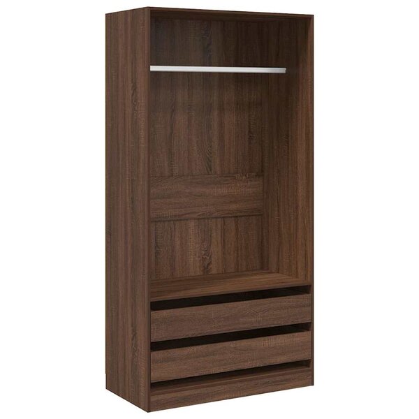 vidaXL Garde-robe Chêne marron 100x50x200 cm Bois d'ingénierie