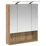 vidaXL Armoire Miroir de Salle de Bain Chêne artisan 60 x 14.5 x 70 cm