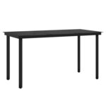 vidaXL Ensemble à manger de jardin avec coussins 5 Pièces Noir