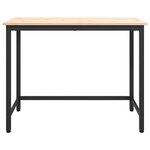 vidaXL table Naturel 100 x 50 x 77 cm Bois d'ingénierie et acier