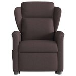 vidaXL Fauteuil inclinable électrique marron foncé tissu