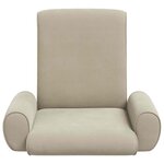 vidaXL Fauteuil de sol ajustable Sable Velours grainé