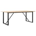 vidaXL Table à manger cadre en O 200x100x75 5 cm bois pin massif fonte