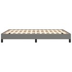 vidaXL Cadre de lit sans matelas gris foncé 140x190 cm tissu