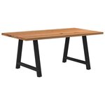 vidaXL Table à manger marron clair bois de chêne massif rectangulaire