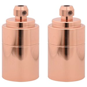 vidaXL Douilles de lampe 2 Pièces bronze or rose E27