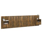 vidaXL Tête de lit avec armoires Chêne fumé Bois d'ingénierie