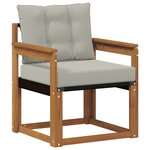 vidaXL Canapé d’extérieur Bois d'Acacia Massif Gris Naturel et Clair
