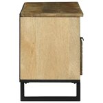 vidaXL Meuble TV - 100 x 33 5 x 46 cm  en bois de manguier massif.