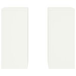 vidaXL Supports de Plantes d'Extérieur set de 2 blancs  24x24x55 cm  Acier