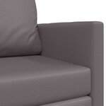 vidaXL Canapé-Lit Gris 124 x 71 x 78 cm Cuir artificiel