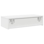 vidaXL Étagère murale et tiroirs blanc 60x26 5x15 cm bois d'ingénierie