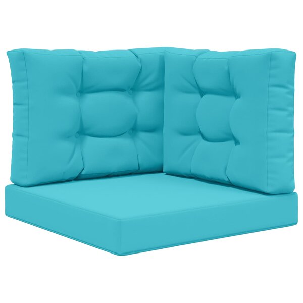 vidaXL Coussin de canapé d'extérieur 3 Pièces Turquoise Polyester