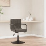 Vidaxl tabouret de bar gris foncé velours