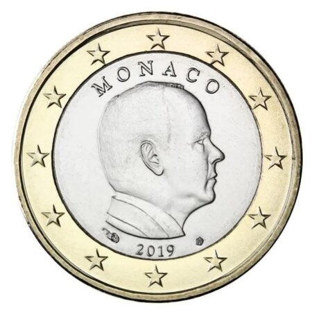 Pièce de monnaie 1 euro Monaco 2019