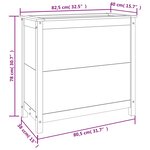 vidaXL Jardinière 82 5x40x78 cm bois de pin massif