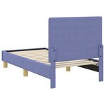 vidaXL Cadre de lit pour tout-petit avec tête de lit Bleu denim tissu