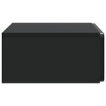 vidaXL Table d'appoint murale Noir 59 x 34 5 x 17 cm Bois d'ingénierie