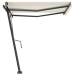 vidaXL Auvent automatique sur pied 300x250 cm Crème