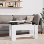 vidaXL Table basse blanc 101x49x52 cm bois d'ingénierie
