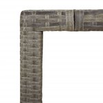 vidaXL Ensemble de bistro de jardin 7 Pièces coussins gris poly rotin