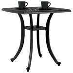 vidaXL Table de jardin noir 53x53x53 cm aluminium coulé