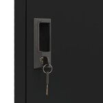 vidaXL Armoire à casiers Noir 38x45x180 cm Acier