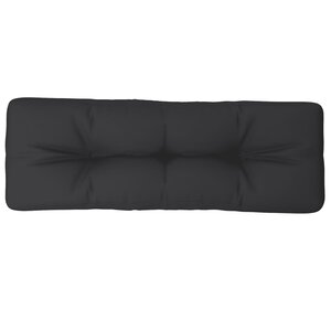 vidaXL Coussin de palette noir 120x40x12 cm tissu
