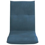 vidaXL Fauteuil de sol ajustable Bleu Velours