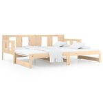 vidaXL Lit coulissant sans matelas bois de pin solide 2x(80x200) cm