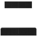 vidaXL Set de 6 meubles TV - Muraux  en chêne noir