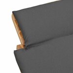 vidaXL Transat Gris foncé 188 x 55 x 59 cm Bois de teck solide
