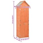vidaXL Abri de jardin 71 x 60 x 213 cm Bois