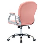 vidaXL Chaise de bureau pivotante Rose Similicuir