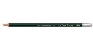 Crayon à papier 9000 Héxagonal Mine 2 mm B Bout Gomme FABER-CASTELL