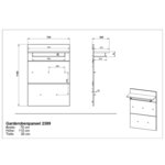 Germania panneau de porte-manteau gw-frisco 75x30x110 cm blanc