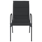 vidaXL Chaises de jardin 4 Pièces Acier et textilène Noir
