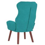 vidaXL Fauteuil relaxant Turquoise 69 x 74 x 93 cm Velours