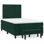 vidaXL Sommier à lattes de lit avec matelas vert foncé 120x190 cm