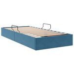 vidaXL Cadre de lit ottoman Bleu foncé 90 x 190 cm Velours