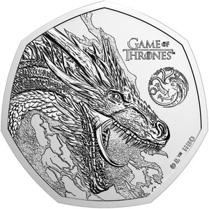 Monnaie FIRE Game of Thrones Cupronickel 50 Pence United Kingdom 2026 (PRÉCOMMANDE)