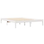 vidaXL Lit bibliothèque sans matelas blanc 120x200 cm bois pin massif