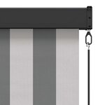 vidaXL Store enrouleur Anthracite et blanc 100 x 250 cm
