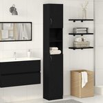 vidaXL Armoire de salle de bain chêne noir 32x25 5x190 cm