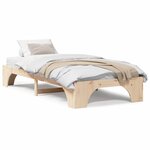 vidaXL Cadre de lit Pin massif 197 x 97 x 30 cm Bois massif en pin