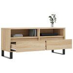 vidaXL Meuble TV chêne sonoma 100x34 5x44 5 cm bois d'ingénierie