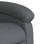 vidaXL Fauteuil de massage inclinable gris similicuir