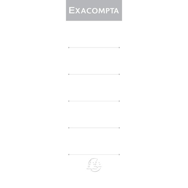 Etiquettes Autocollante Pour Dos De Classeur À Levier. 80mm De Largeur - Blanc - Exacompta