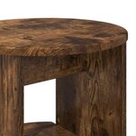 vidaXL Meuble d'appoint Chêne Fumé 40 x 40 x 100 cm Bois d’ingénierie