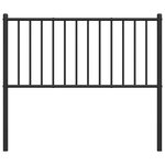 vidaXL Tête de lit métal noir 100 cm